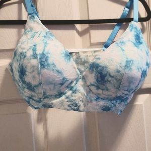Victoria Secrets Pink blue tye dye padded bralette